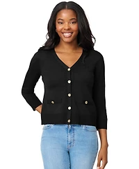 Melissa Paige Women's V-Neck 3/4-Sleeve Cardigan