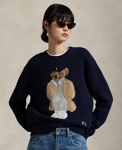 Polo Ralph Lauren Women's Bear Wool-Cashmere-Blend Sweater