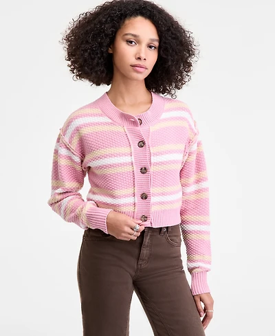 Free People Women's Lila Stripe Button-Front Cardigan