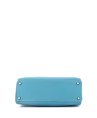 Pre-Owned Hermes Kelly Handbag Clemence with Palladium Hardware