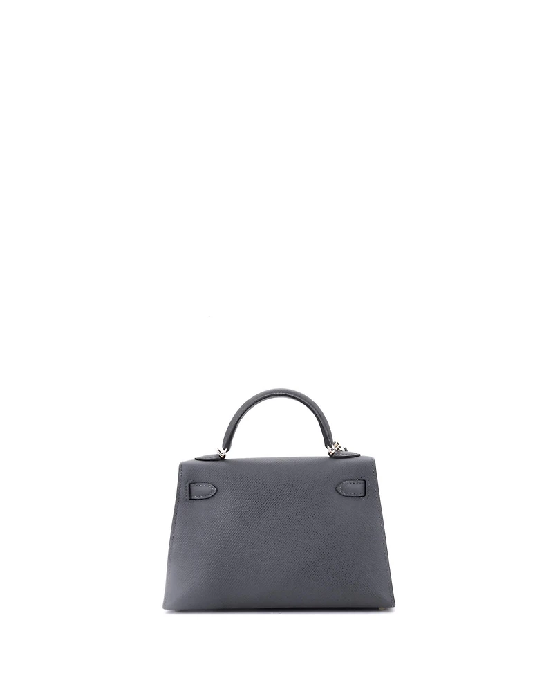 Pre-Owned Hermes Kelly 20 Handbag Grey Epsom with Permabrass Hardware