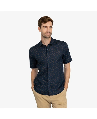Vustra Men's West Coast Palms Printed Linen Shirt