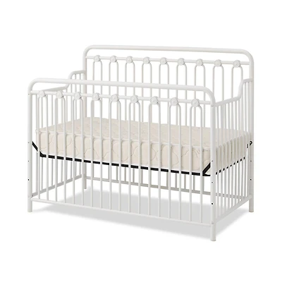 Baldwin 4 in 1 Convertible Full Sized Metal Crib in Alabaster White