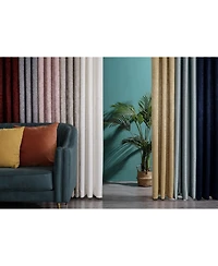Kate Aurora Modern Art Contemporary 2 Pack Light Filtering Grommet Top Curtains