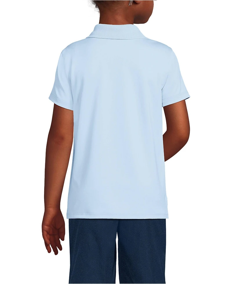 Lands' End Girls Short Sleeve Feminine Fit Rapid Dry Polo Shirt