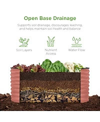 Best Choice Products 4x2x2ft Outdoor Raised Metal Oval Garden Bed, Planter Box for Vegetables, Flowers