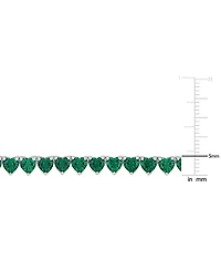 Lab-Created Gemstone 18" Collar Necklace in Sterling Silver