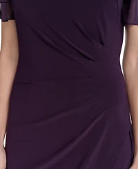 Jessica Howard Petite Flutter-sleeve Sheath Knee Length Dress