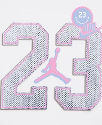 Jordan Big Girls Blue Jeans and Bling T-Shirt