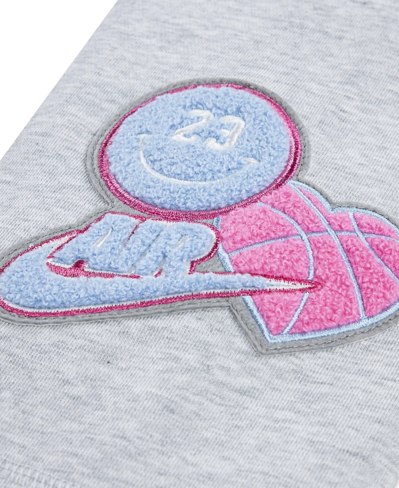 Jordan Big Girls Blue Jeans and Bling Pullover Hoodie
