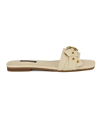 Nine West Women's Missj Buckle Slip-On Flat Sandals