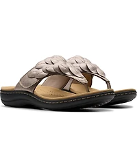 Clarks Collection Women's Laurieann Palm Flip-Flop Sandals