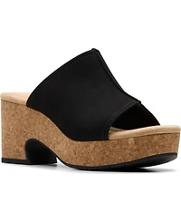 Clarks Women's Nerisa Vine Round Toe Wedge Sandals