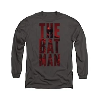 Batman Men's The Crimson Crusader Long Sleeve Adult Tee / T-Shirt