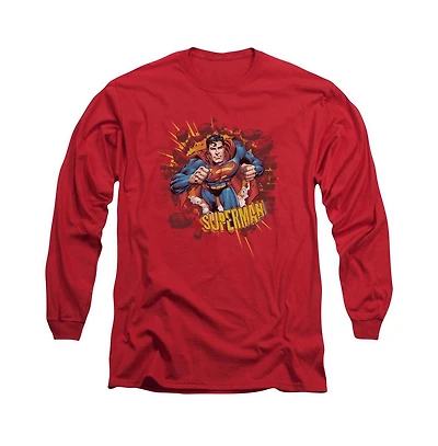 Superman Men's Sorry About The Wall Long Sleeve Adult Tee / T-Shirt