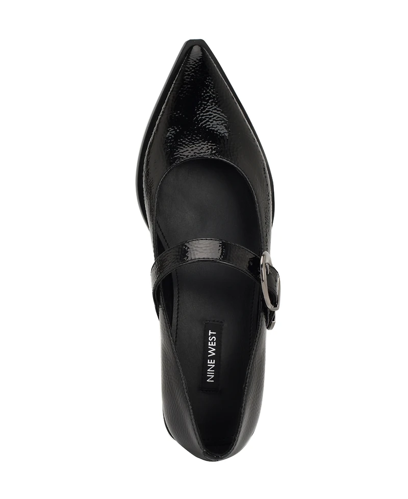 Nine West Women's Katrel Mary Jane Pointy Toe Flats