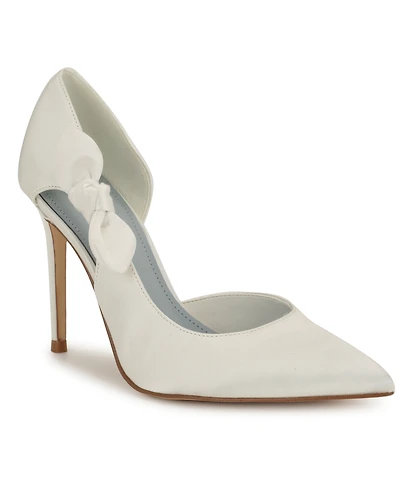 Nine West Women's Fhalon Bridal Satin d'Orsay Pumps