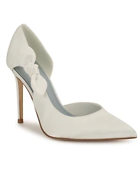 Nine West Women's Fhalon Bridal Satin d'Orsay Pumps