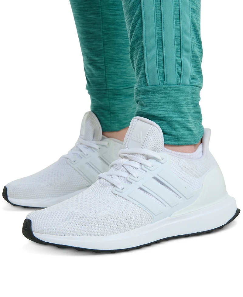 adidas Big Girls Elastic-Waistband 3-Stripe Melange Jogger Pants