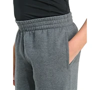 adidas Big Boys Elastic-Waistband Essential Logo Fleece Heather Jogger Pants