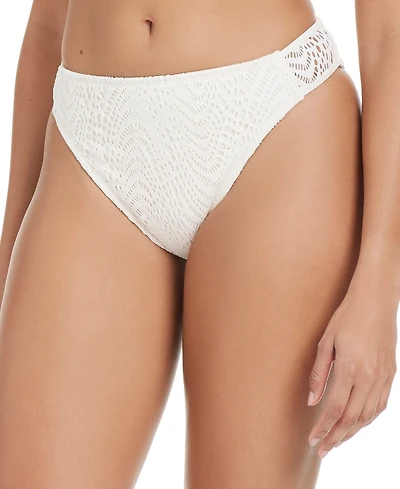 Bar Iii Women's Goddess Crochet Side-Tab Bikini Bottoms, Exclusively at Macy's
