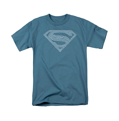 Superman Men's Type Shield Short Sleeve Adult Tee / T-Shirt