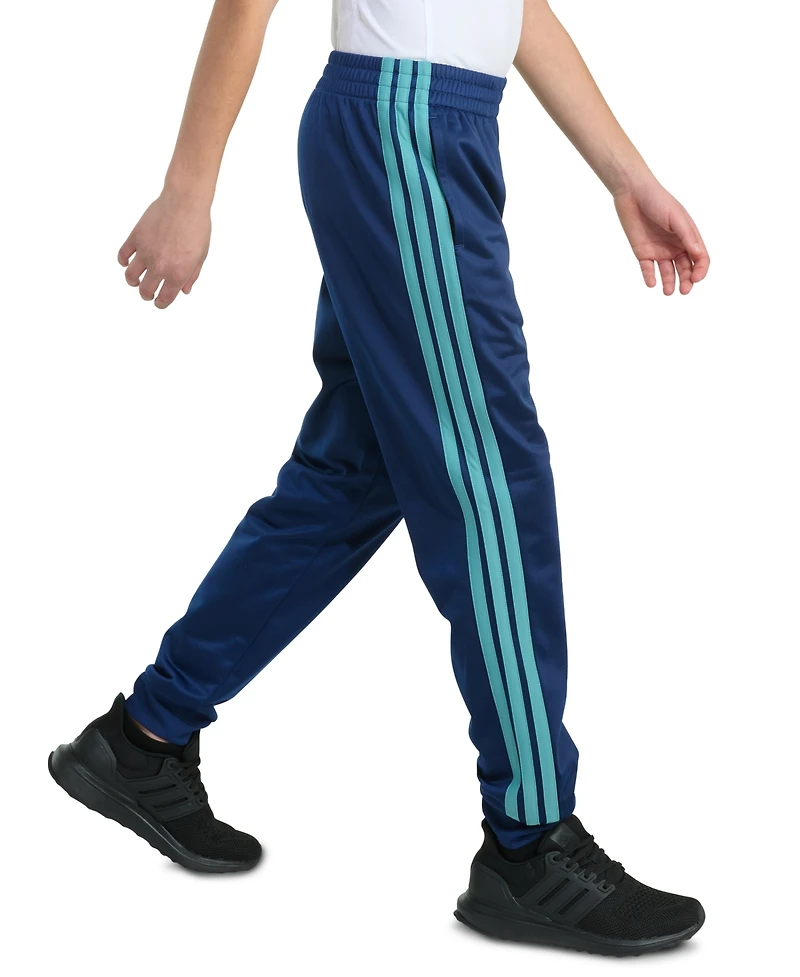 adidas Big Boys Elastic-Waistband 3-Stipe Tricot Jogger Pants
