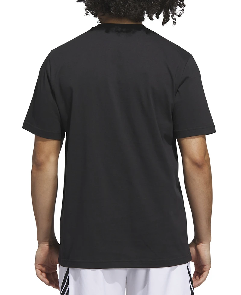 adidas Men's Basketball Hoop Logo Graphic T-Shirt