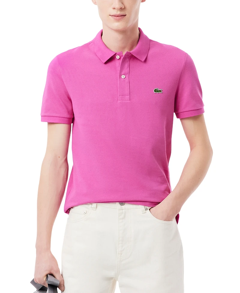 Lacoste Men's Slim Fit Short Sleeve Ribbed Polo Shirt