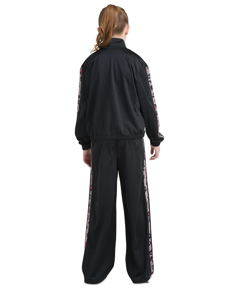 adidas Big Girls Tricot Long-Sleeve Full-Zip Jacket & Wide-Leg Pants, 2 Piece Set