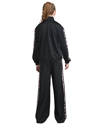 adidas Big Girls Tricot Long-Sleeve Full-Zip Jacket & Wide-Leg Pants, 2 Piece Set