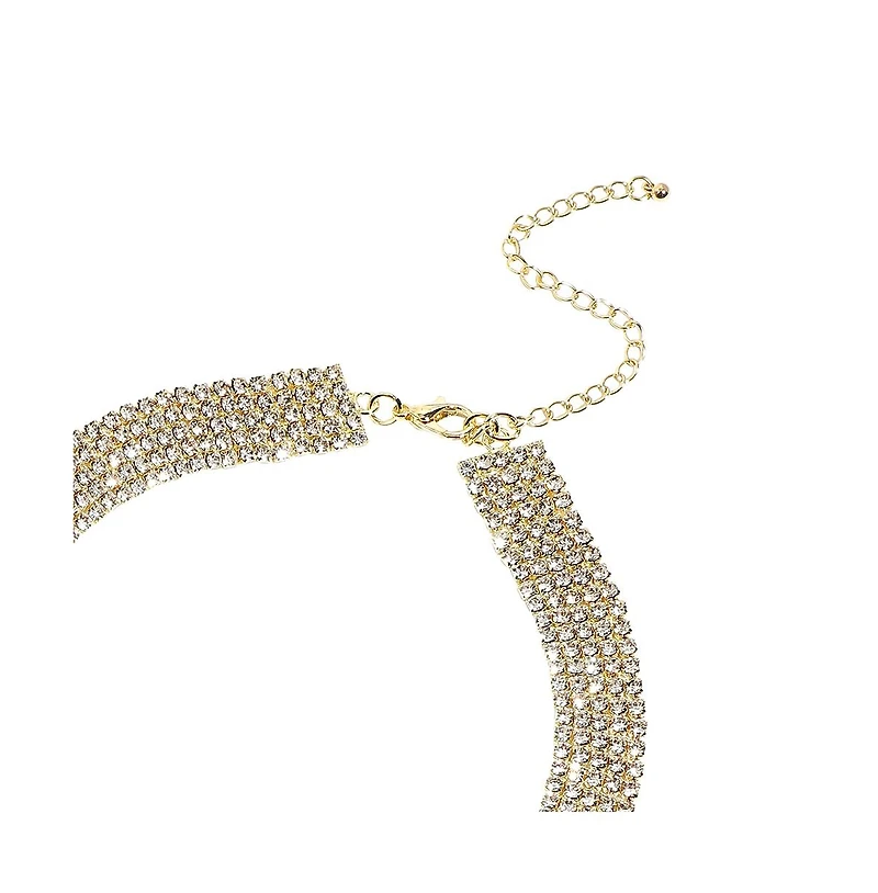 Sohi Teardrop Stone Statement Necklace