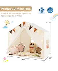 Large Toddler Playhouse Tent with Door Curtains Windows