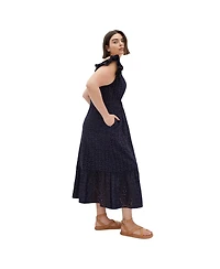 City Chic Plus Sweet Broderie Midi Dress