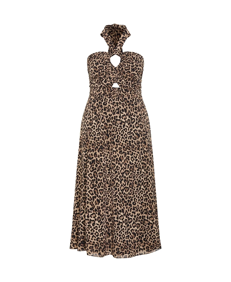 City Chic Plus Everlee Animal Print Maxi Dress