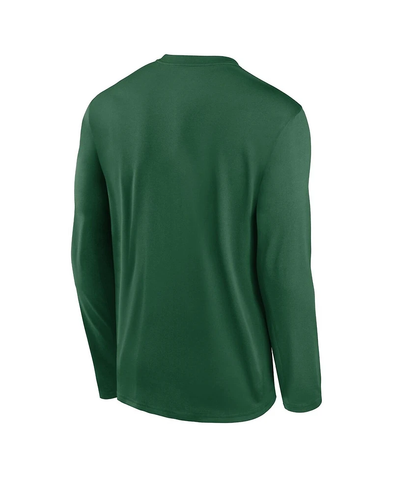 Nike Men's Green New York Jets Icon Legend Performance Long Sleeve T-Shirt