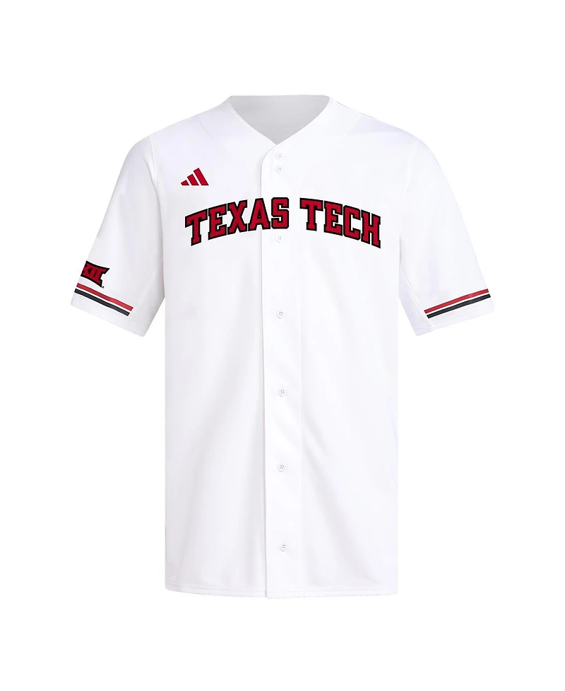 Adidas Men's White Texas Tech Red Raiders Replica Baseball Jersey