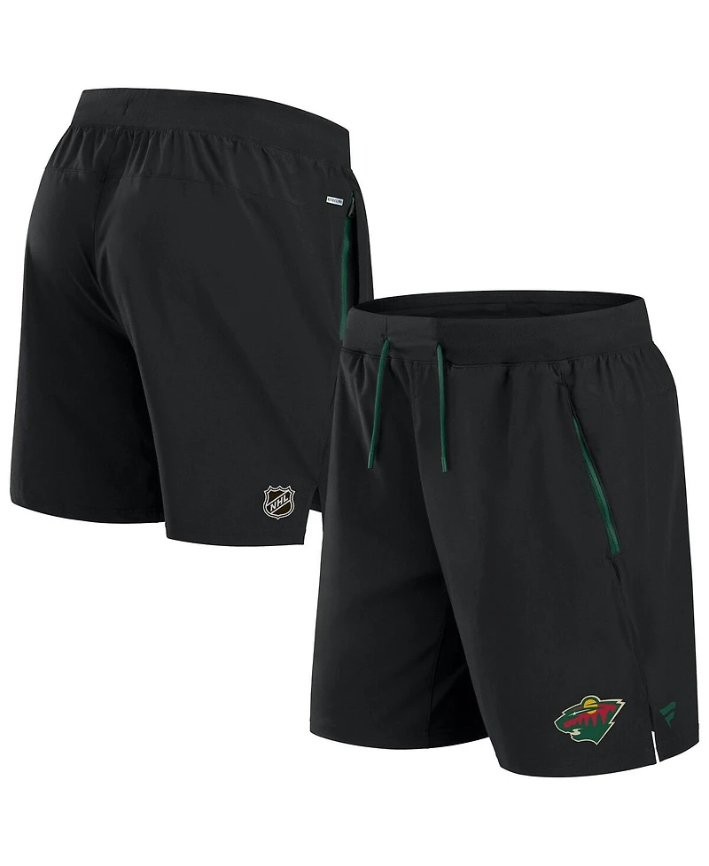 Fanatics Men's Black Minnesota Wild Authentic Pro Rink Performance Shorts