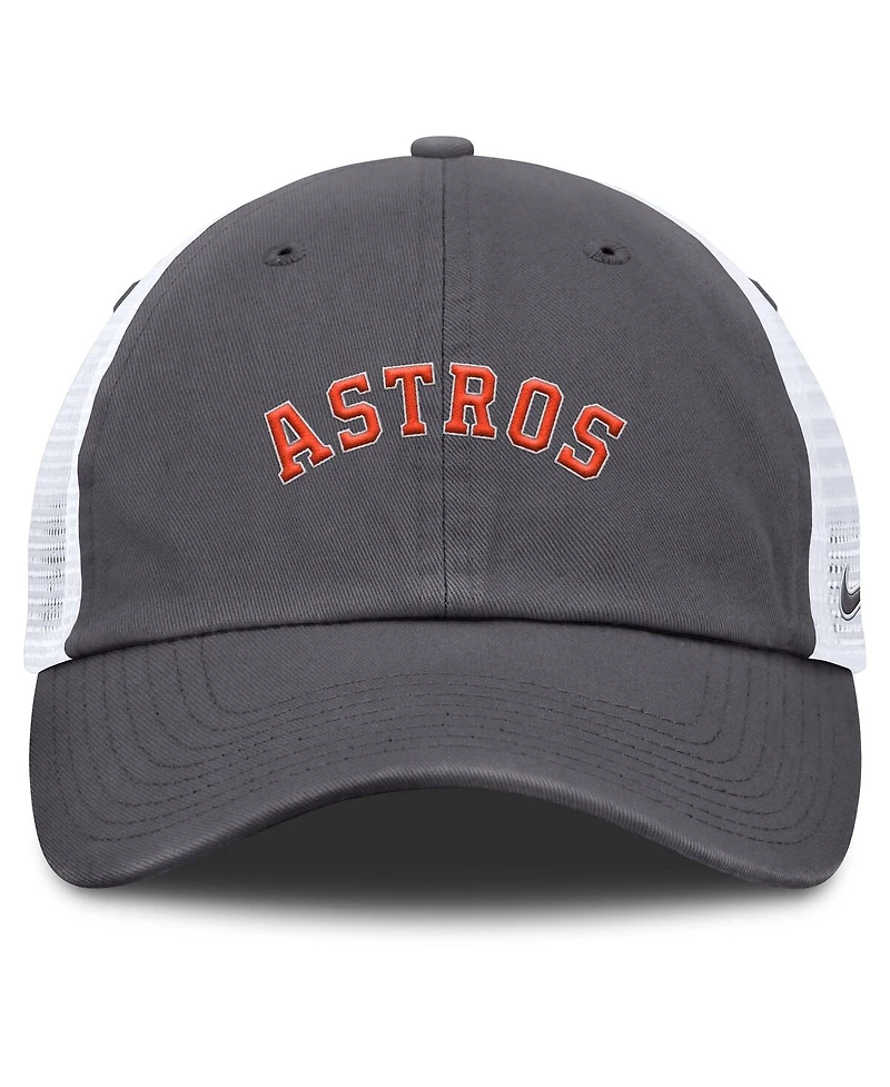 Nike Men's Gray Houston Astros Wordmark Club Adjustable Trucker Hat