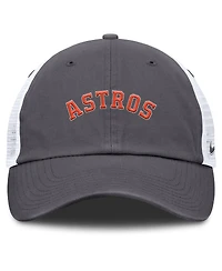Nike Men's Gray Houston Astros Wordmark Club Adjustable Trucker Hat