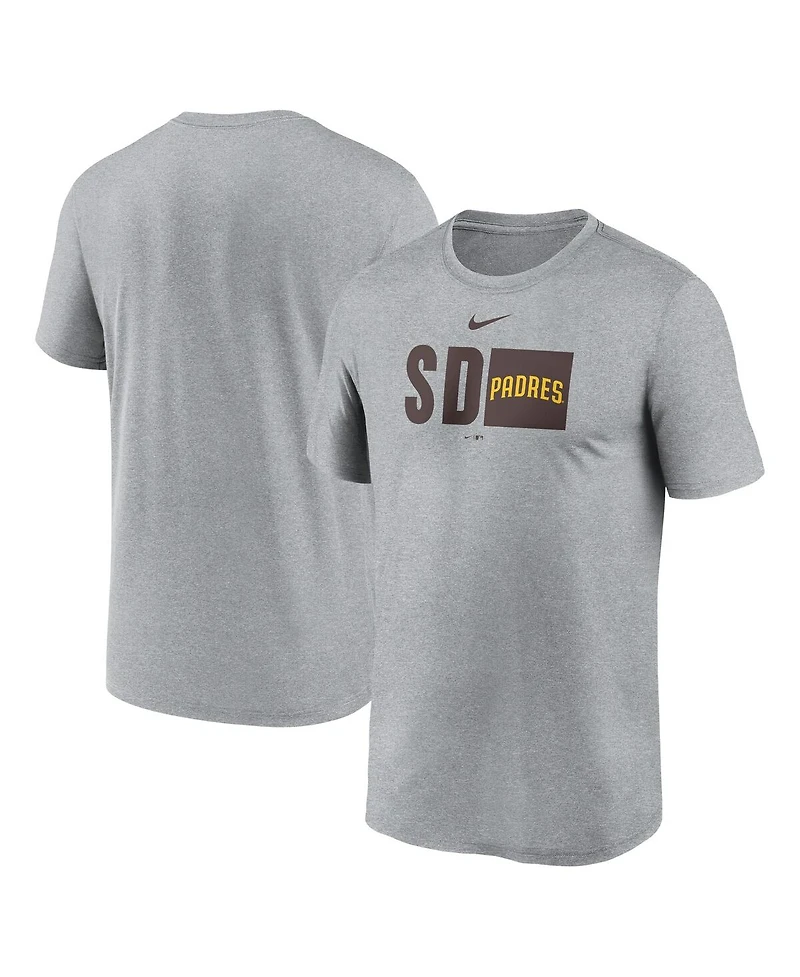 Nike Men's Heather Gray San Diego Padres Tricode Legend Performance T-Shirt