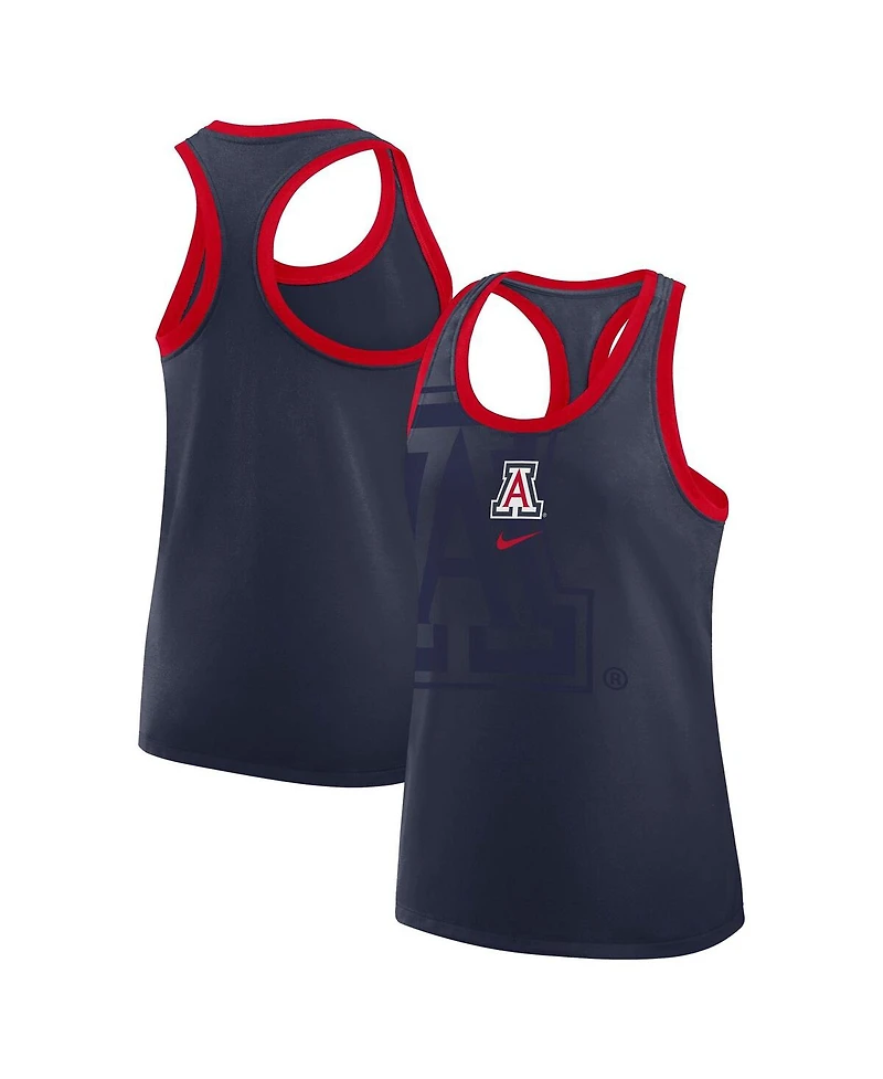 Nike Women's Navy Arizona Wildcats Primetime Racerback Tri-Blend Tank Top