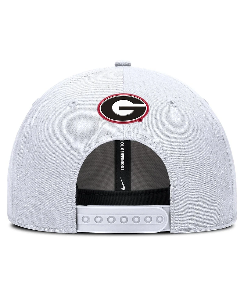 Nike Men's White Georgia Bulldogs Rise Practice Adjustable Hat
