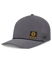 Fanatics Men's Gray Boston Bruins Captain Rope Adjustable Hat