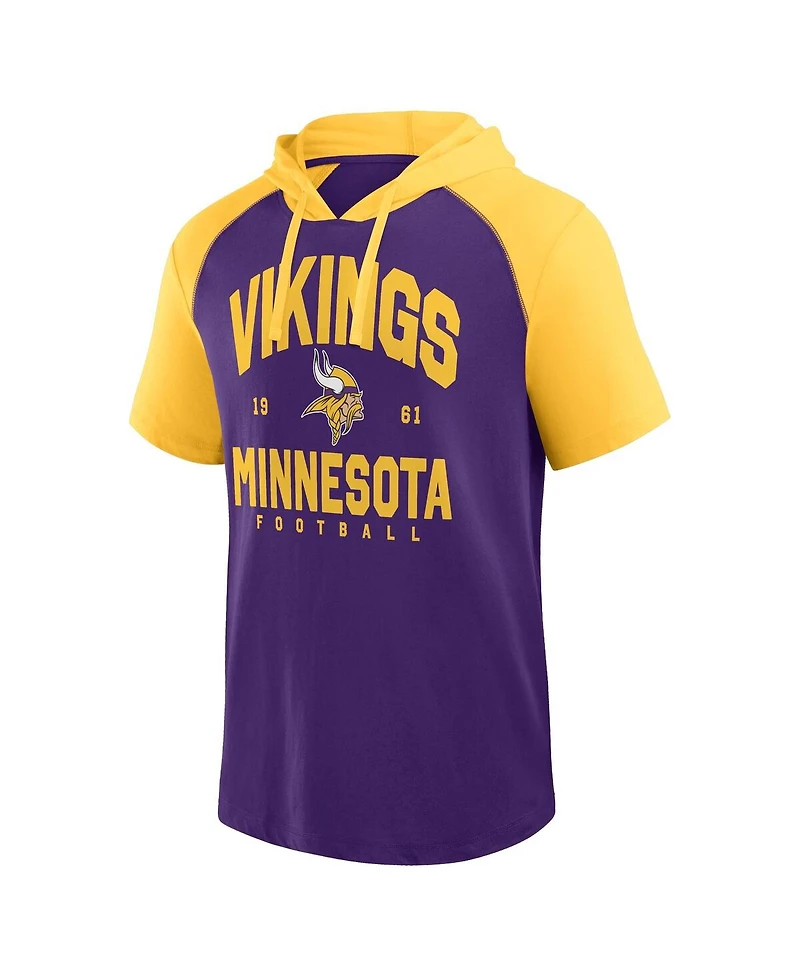 Logo Athletic Men's Purple Minnesota Vikings Prime Hoodie T-Shirt