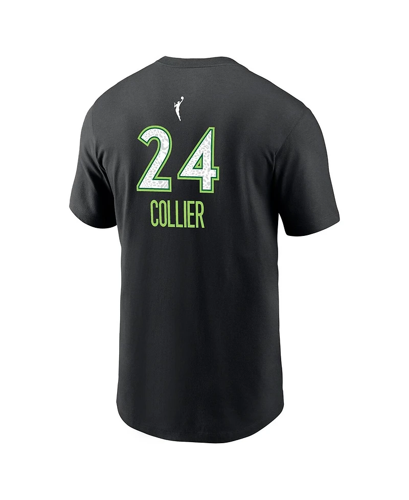 Nike Men's Napheesa Collier Black Minnesota Lynx Rebel Edition Name Number T-Shirt