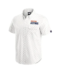 Darius Rucker Collection by Fanatics Men's Cream Houston Astros Printed Button-Down Shirt