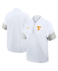 Nike Men's White Tennessee Volunteers 2025 Sideline Short Sleeve Quarter-Zip Coach Jacket