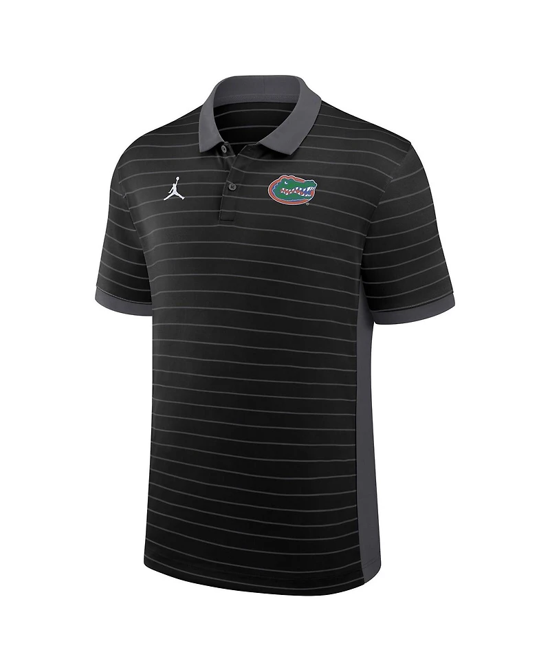 Jordan Men's Black Florida Gators 2025 Early Season Coaches Sideline Victory Stripe Performance Polo Shirt