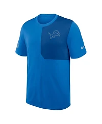 Nike Men's Blue Detroit Lions Sideline Uv Performance Coach T-Shirt